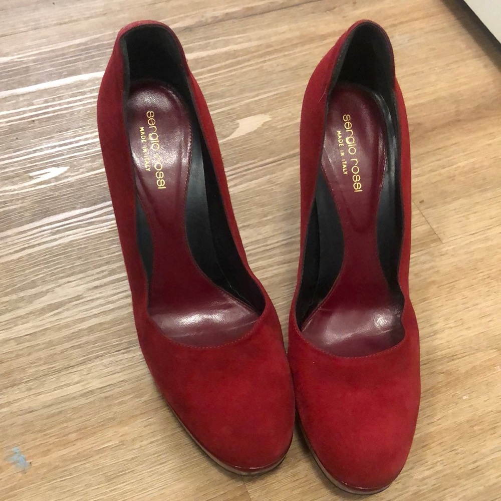 Sergio Rossi made in Italy red heels